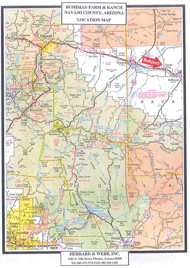 Maps Of Bushman Farm And Ranch Navajo County Arizona