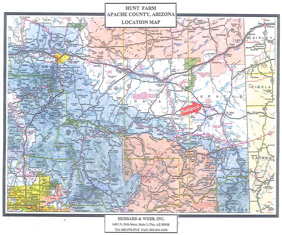 Maps of Hunt Farm, Apache County Arizona