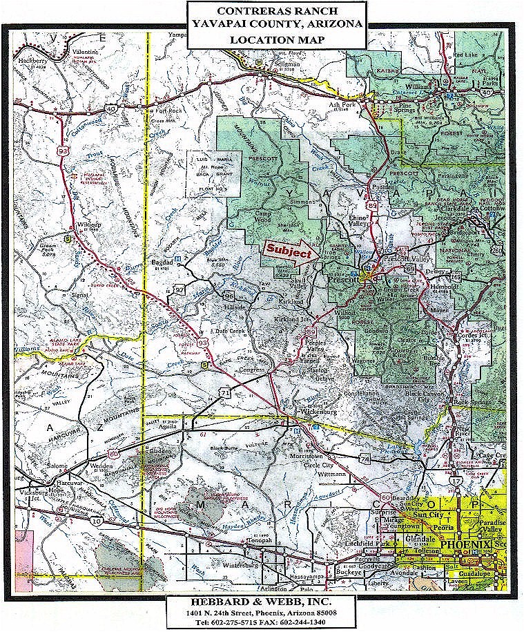 Contreras Ranch Location Map