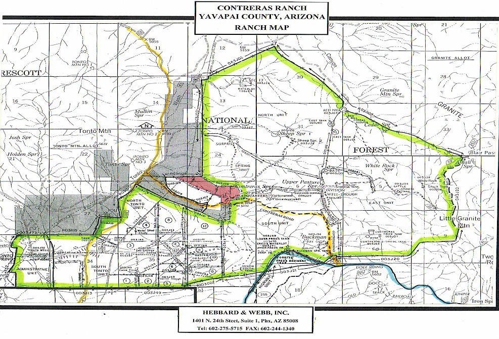 Yavapai County Parcel Map Contreras Ranch Maps Hebbard Webb Ranch Farm Land Sales