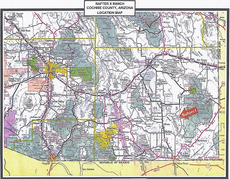 Rafter X Location Map