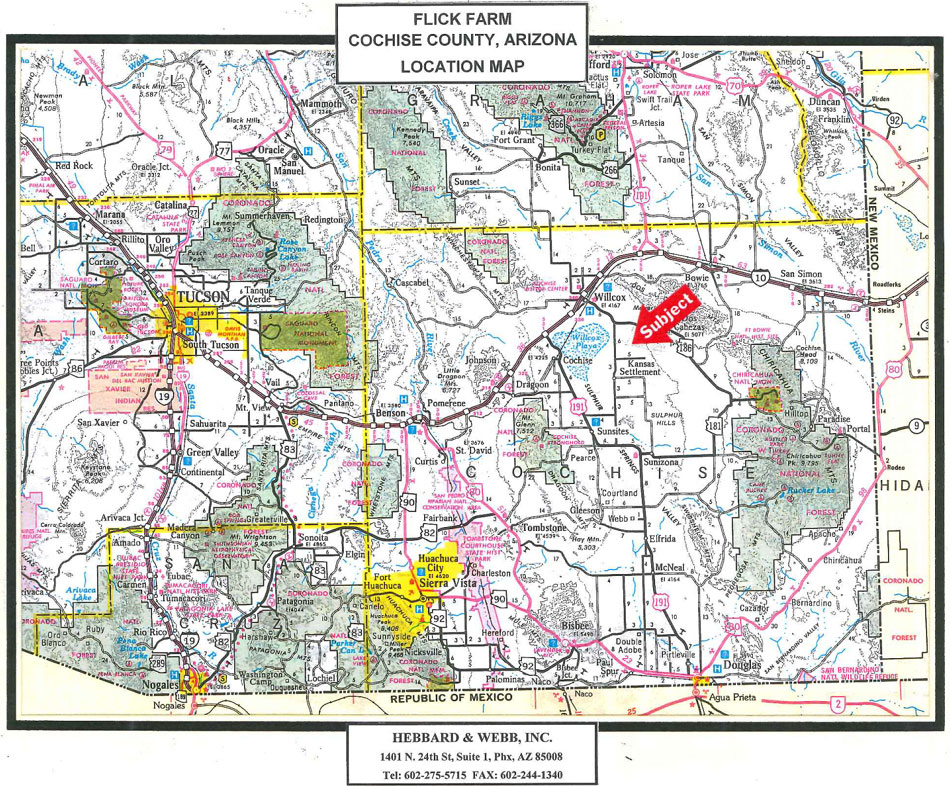 Flick Farm Location Map