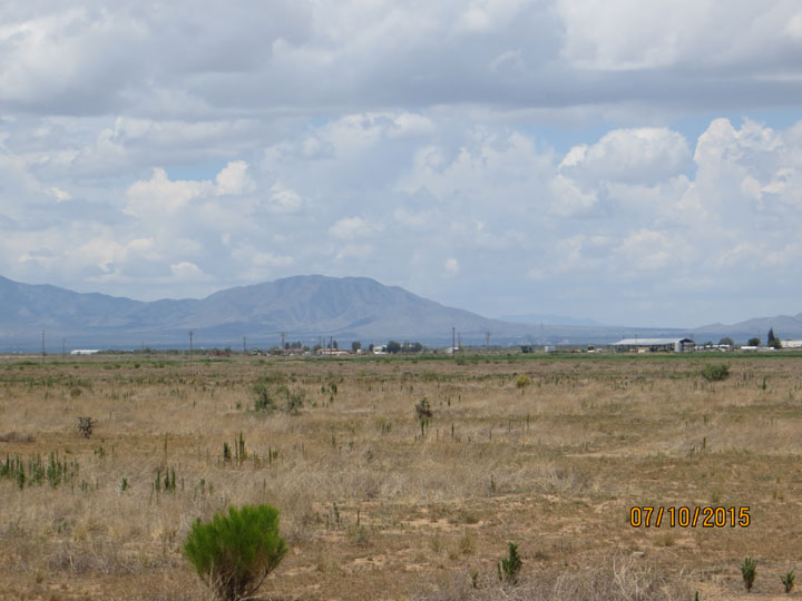 Looking southwest from well site