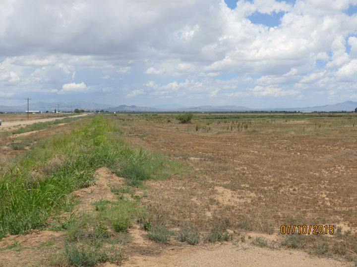 Looking west from southeast corner