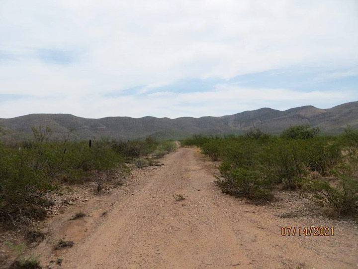 Looking East at Road to 4th Troughk